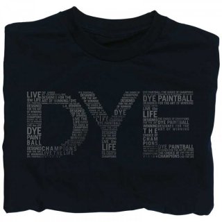Dye Shirt Typed schwarz