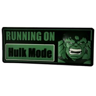 3D Rubber Patch "RUNNING ON HULK MODE"