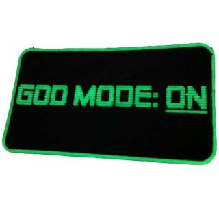 3D Rubber Patch:"GOD MODE ON - Night Glow"