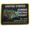 3D Rubber Patch "US ZOMBIE JAGDERLAUBNIS"