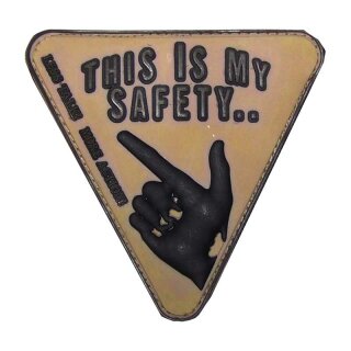 3D Rubber Patch "SAFETY" desert