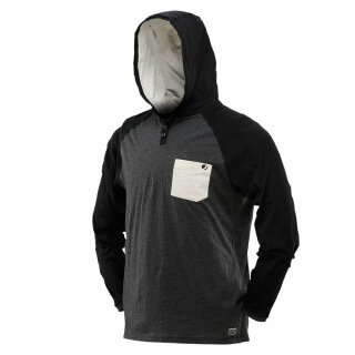 Dye Coba Hood Shirt Heather Grey/Black