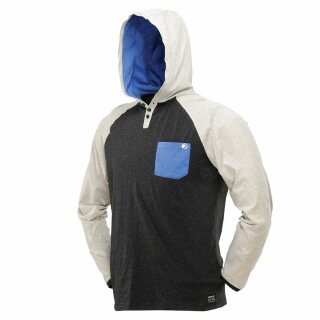 Dye Coba Hood Shirt Heather Grey/Blue