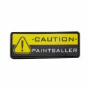 3D Rubber Patch "Caution Paintballer" 