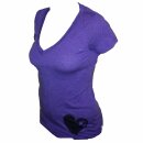 Dye T-Shirt V-Neck Girls purple