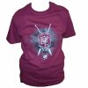 Dye T-Shirt Crest Burgundy