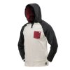 Dye Coba Hood Shirt Off White/Maroon XL